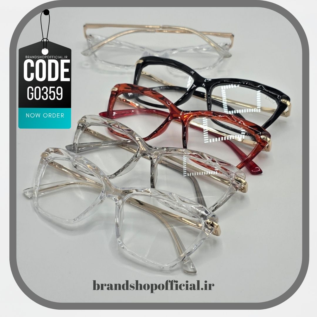 6_20260831_133130_0005 عینک شیشه شفاف گربهای دیور Dior کد: G0359 - Image 1