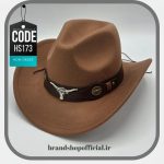 کلاه کابوی قهوه‌ای مدل لانگ هورن Cowboy کد: HS173