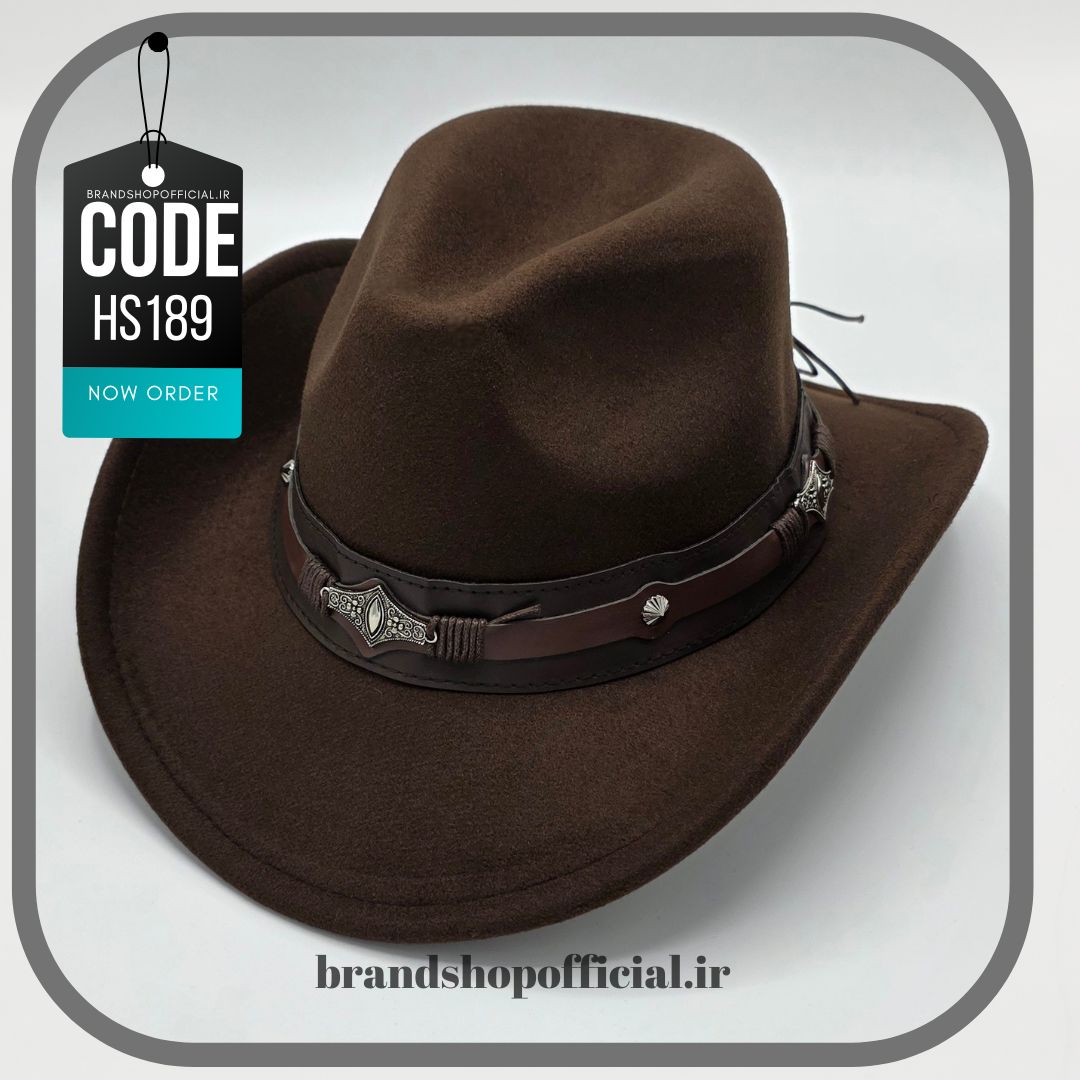 1_20260213_174656_0000 کلاه کابویی قهوهای ترندی جدید کانچو Cowboy کد: HS189 - Image 1