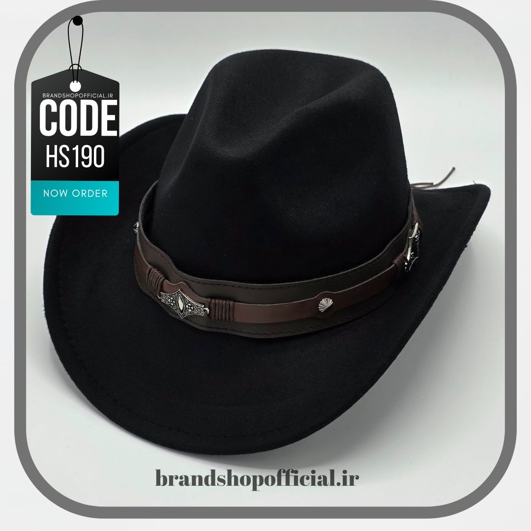 2_20260213_174656_0001 کلاه کابویی مشکی جدید کانچو Cowboy کد: HS190 - Image 1