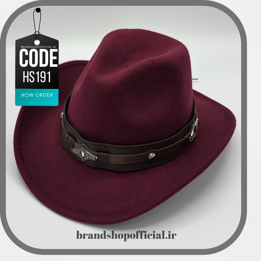 3_20260213_174656_0002 کلاه کابویی زرشکی جدید کانچو Cowboy کد: HS191 - Image 1