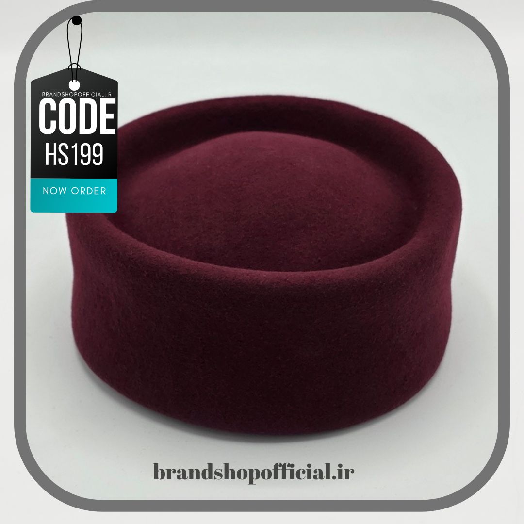 1_20260422_162119_0000 کلاه پیلباکس زرشکی اورجينال Pillbox Hat کد: HS199 - Image 1