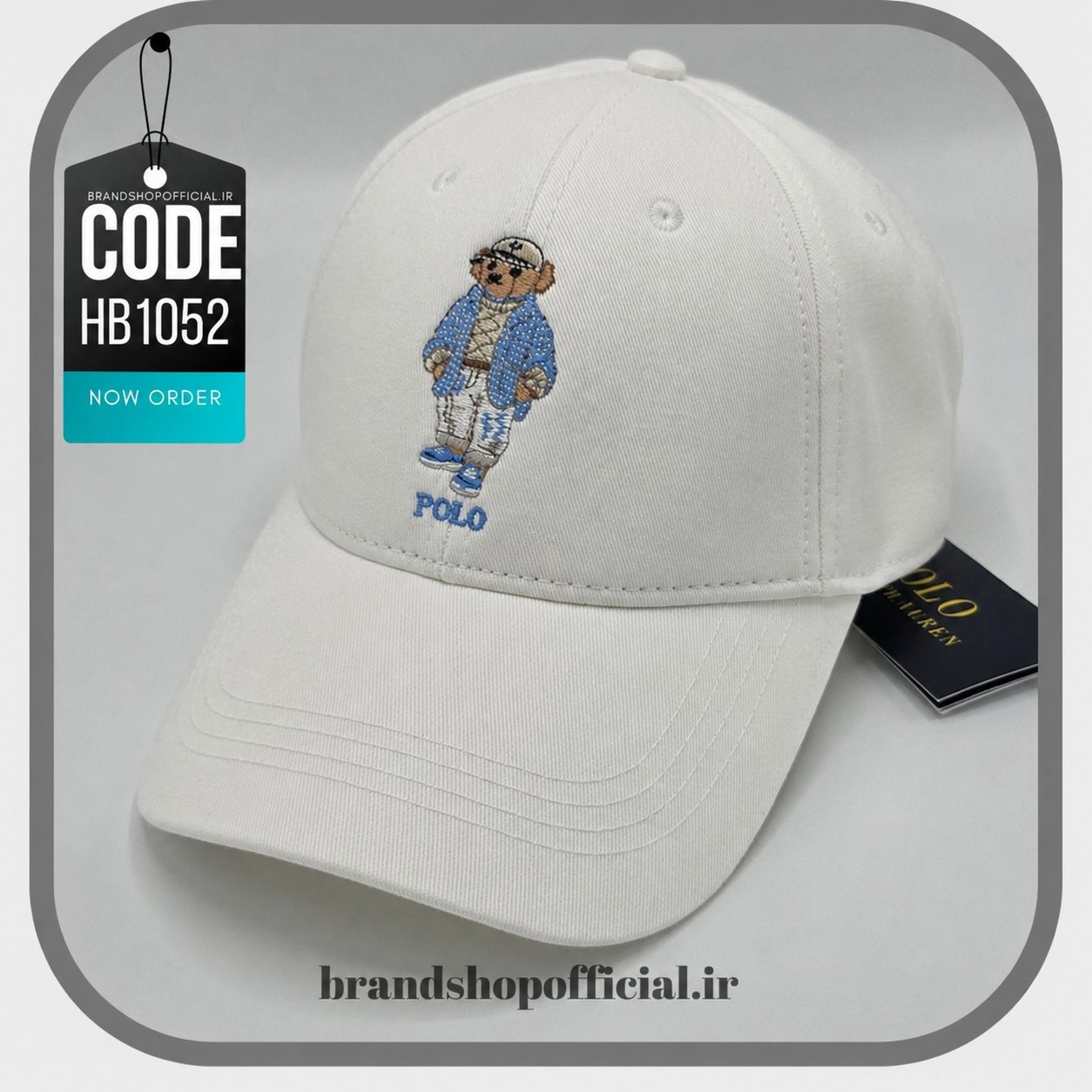HB1052_under_300KB کلاه بیسبالی سفید پولو تدی Polo Teddy کد: HB1052 - Image 1