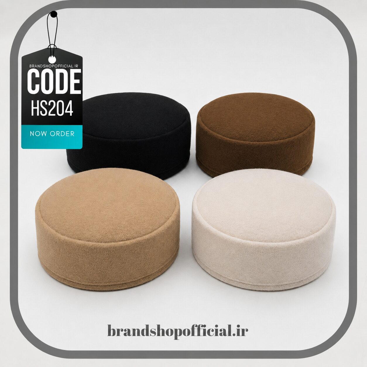 چهار-کلاه-زیر-150KB کلاه پیلباکس اکونومی Pillbox کد: HS204 - Image 1