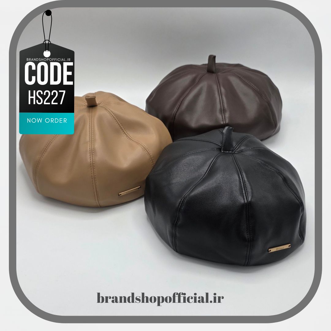 2_20261027_144356_0001 کلاه چرمی بره Beret کد: HS227 - Image 1